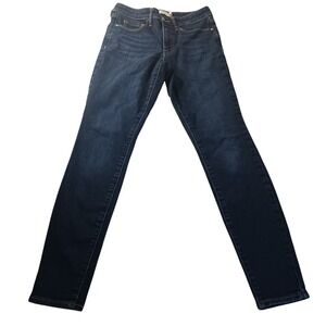 Athleta Ankle Jeans 6 Mid Rise Skinny Stretch Dark‎ Wash Minimalist Casual